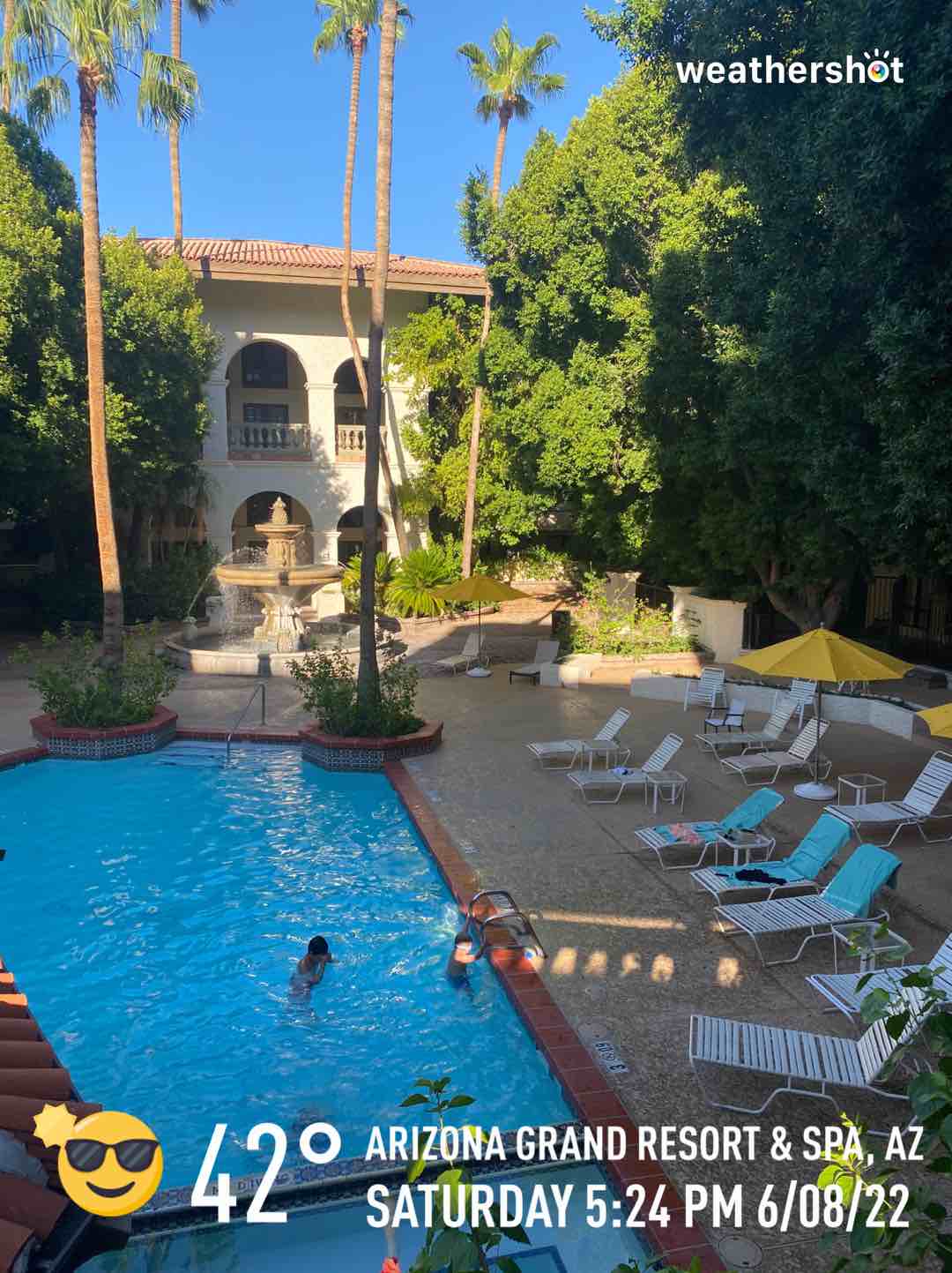Sunny weather in Phoenix, 108°F — August 7, 2022 (community photo)