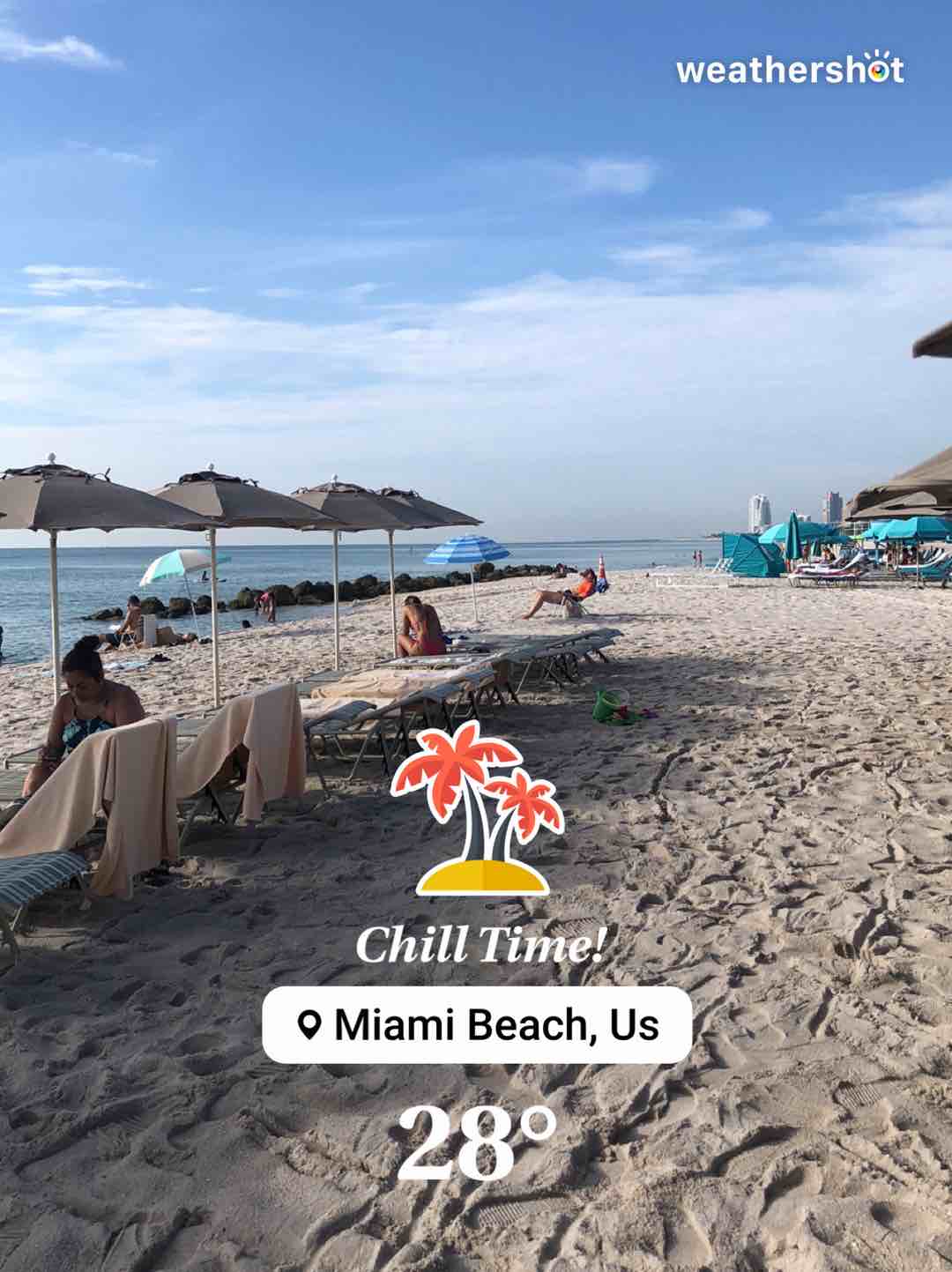 Partly cloudy weather in Miami Beach, 82°F — September 1, 2023 (community photo)