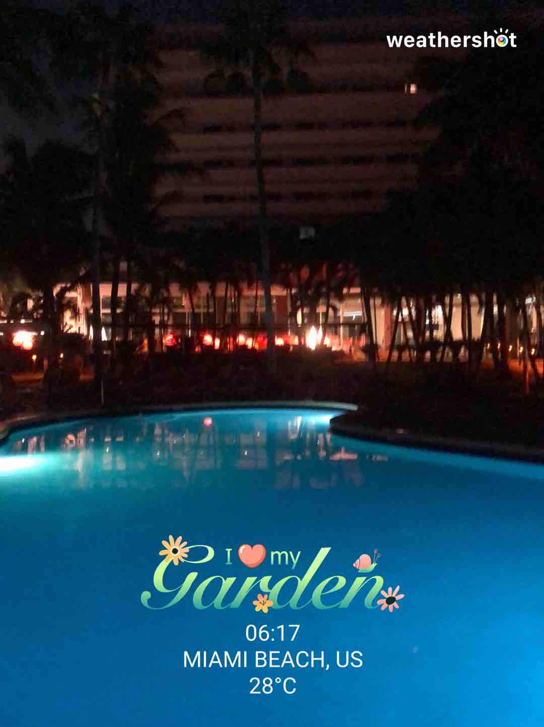 Partly cloudy weather in Miami, 82°F — August 31, 2023 (community photo)