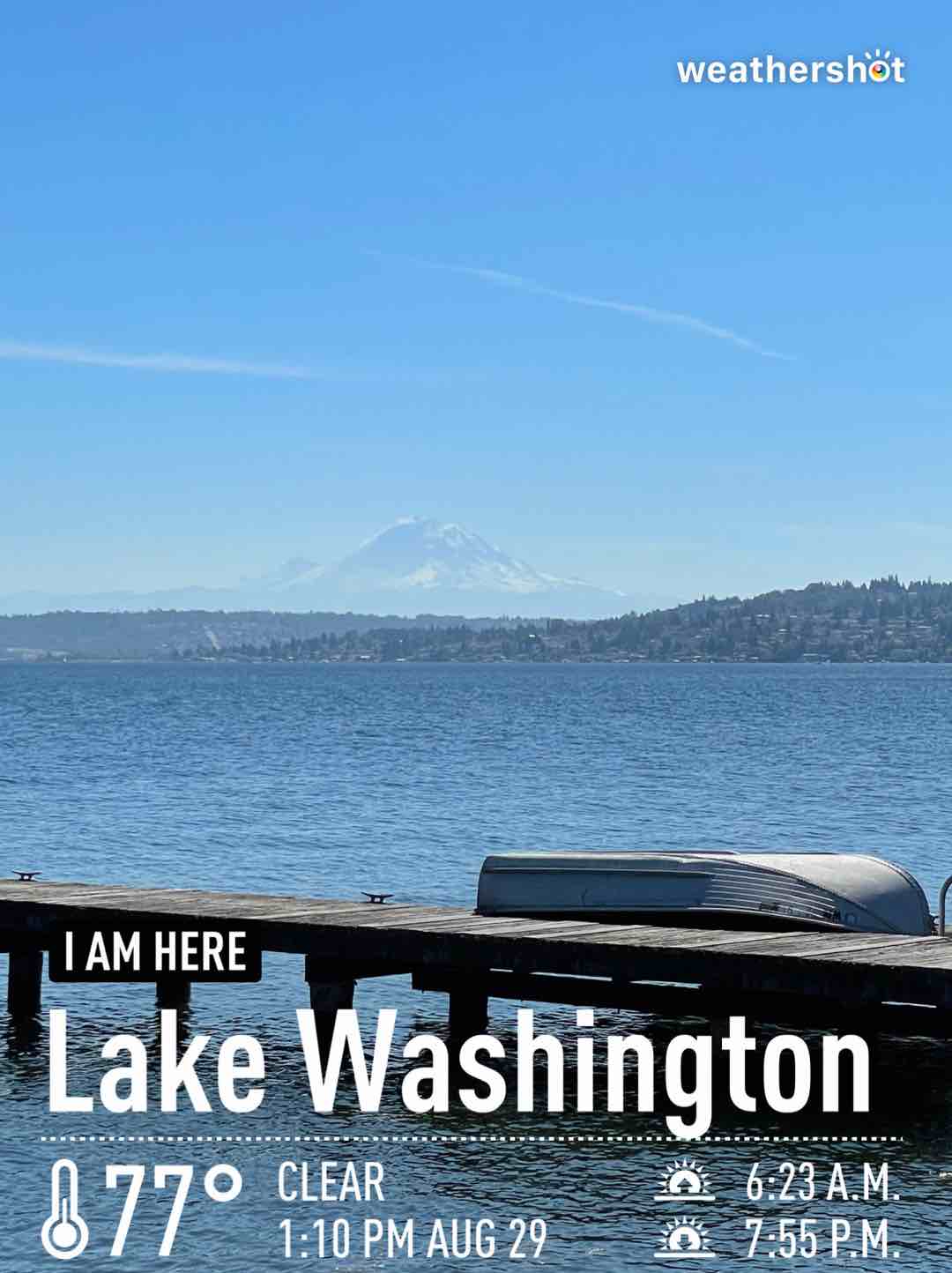 Weather in Seattle, 77°F — August 29, 2022 (community photo)
