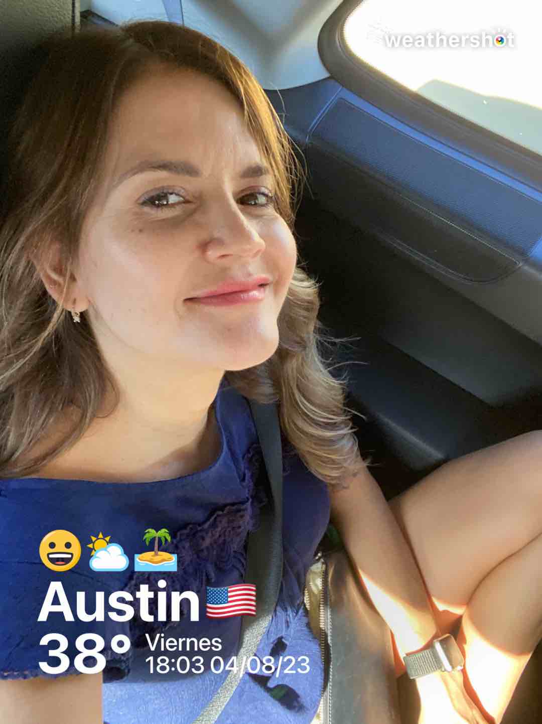 Partly cloudy weather in Austin, 100°F — August 4, 2023 (community photo)