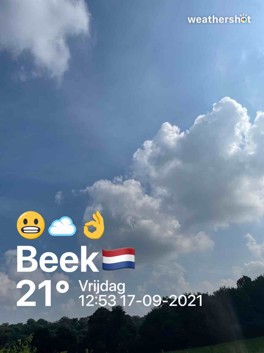 Cloudy weather in Beek, 19°C — September 17, 2021 (community photo)