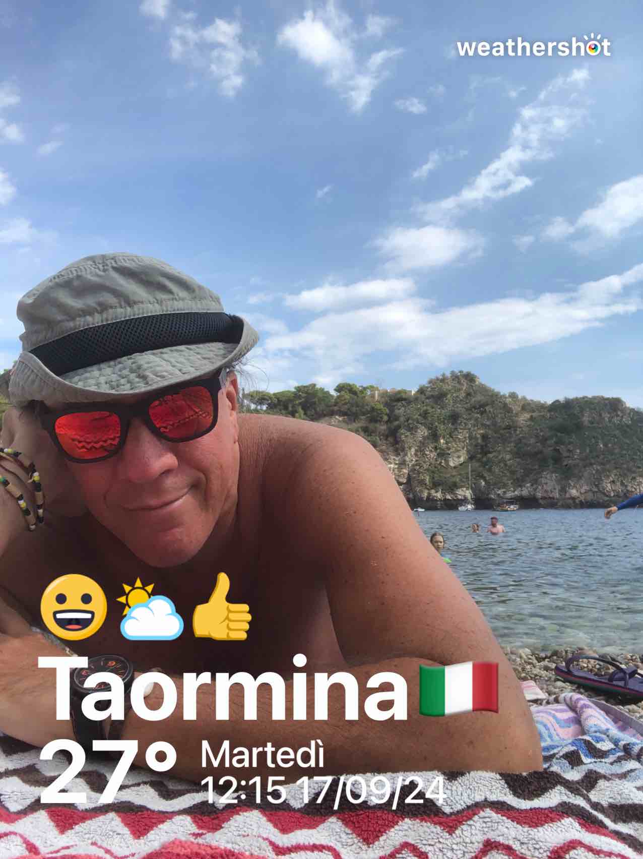 Partly cloudy weather in Città metropolitana di Messina, 23°C — September 17, 2024 (community photo)