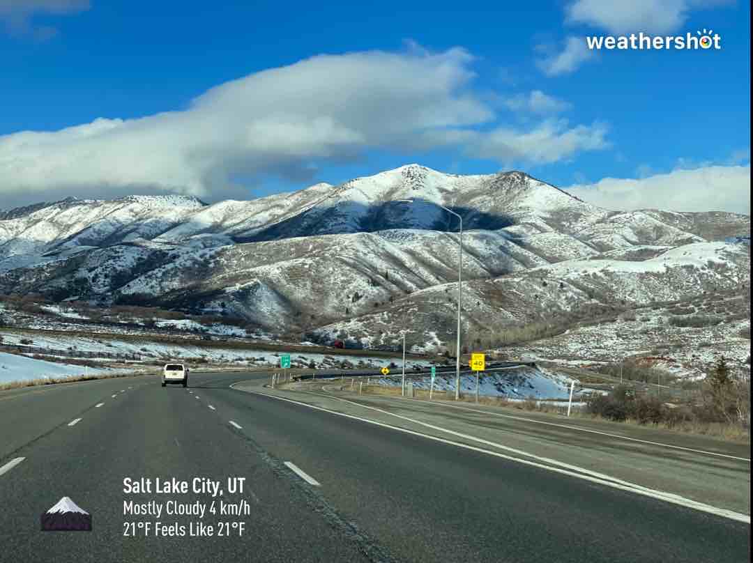 Cloudy weather in Salt Lake City, 21°F — February 17, 2022 (community photo)