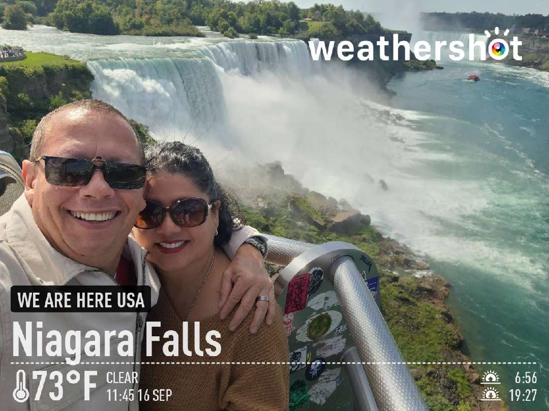 Sunny weather in Niagara Falls, 73°F — September 16, 2023 (community photo)