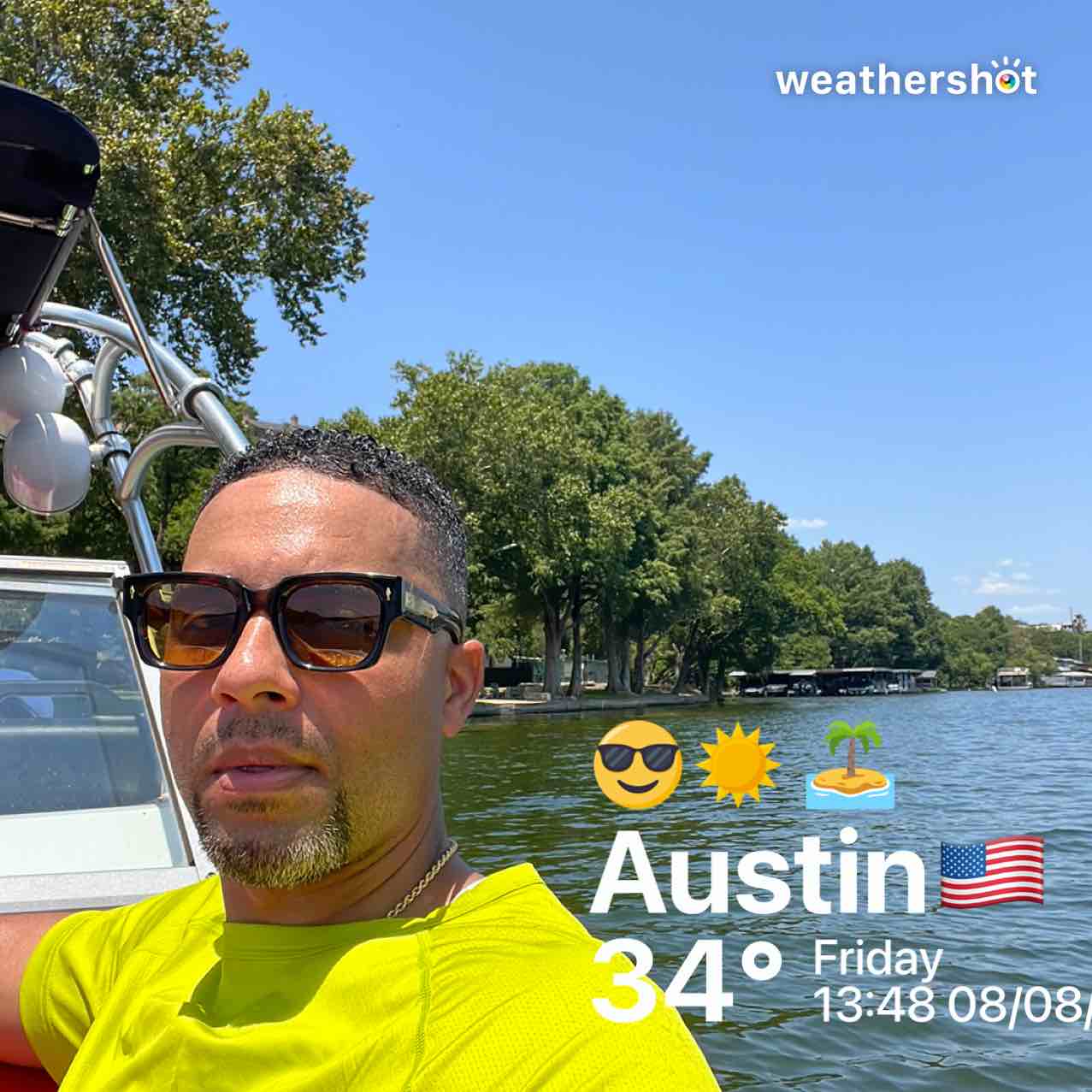 Clear weather in Austin, 93°F — August 8, 2025 (community photo)