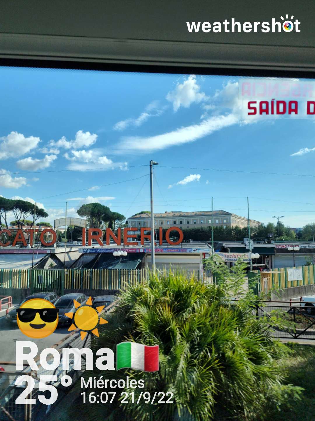 Clear weather in Roma, 25°C — September 21, 2022 (community photo)
