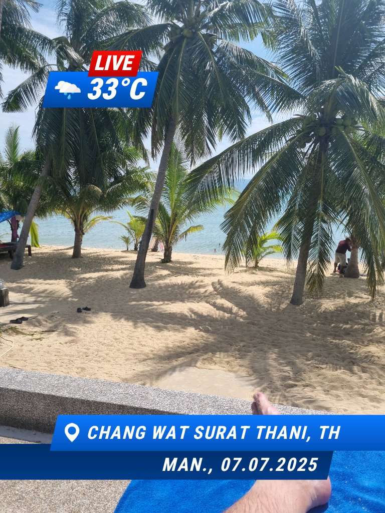 Rainy weather in Chang Wat Surat Thani, 31°C — July 7, 2025 (community photo)