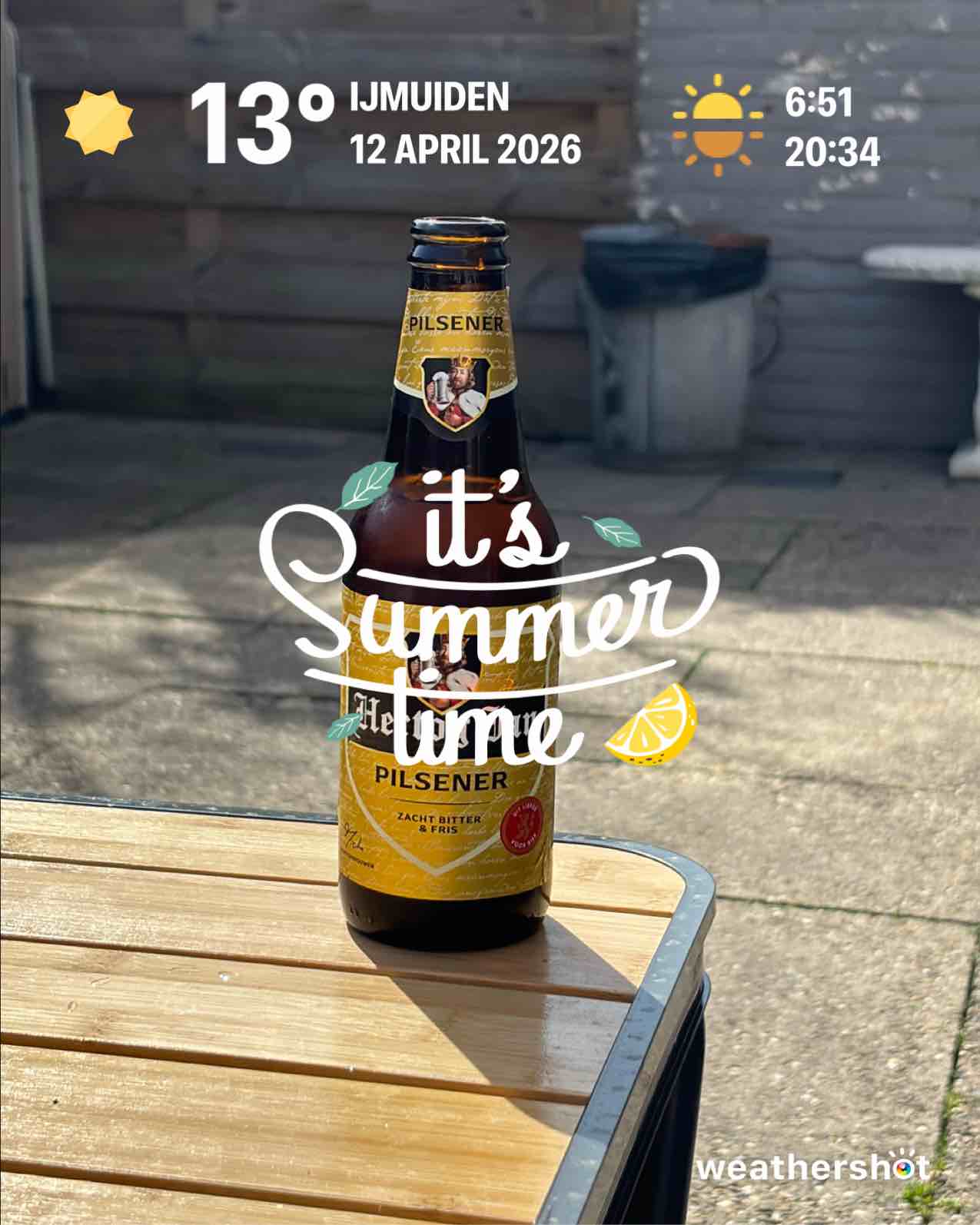 Clear weather in IJmuiden, 13°C — April 12, 2026 (community photo)