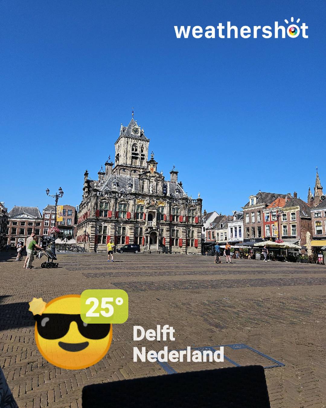 Sunny weather in Delft, 25°C — July 14, 2026 (community photo)