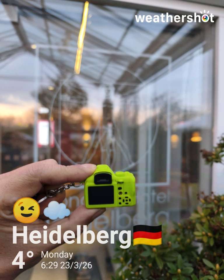 Cloudy weather in Heidelberg, 4°C — March 23, 2026 (community photo)