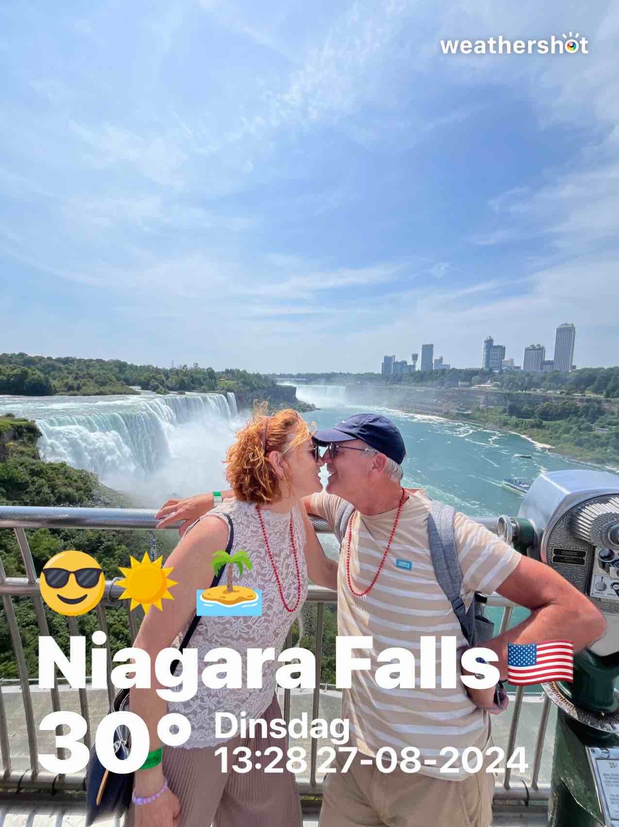 Clear weather in Niagara Falls, 86°F — August 27, 2024 (community photo)
