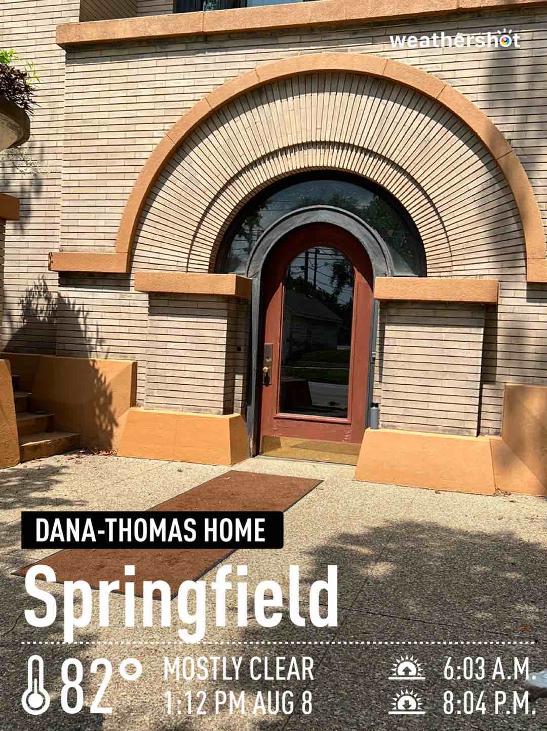 Weather in Springfield, 82°F — August 8, 2023 (community photo)