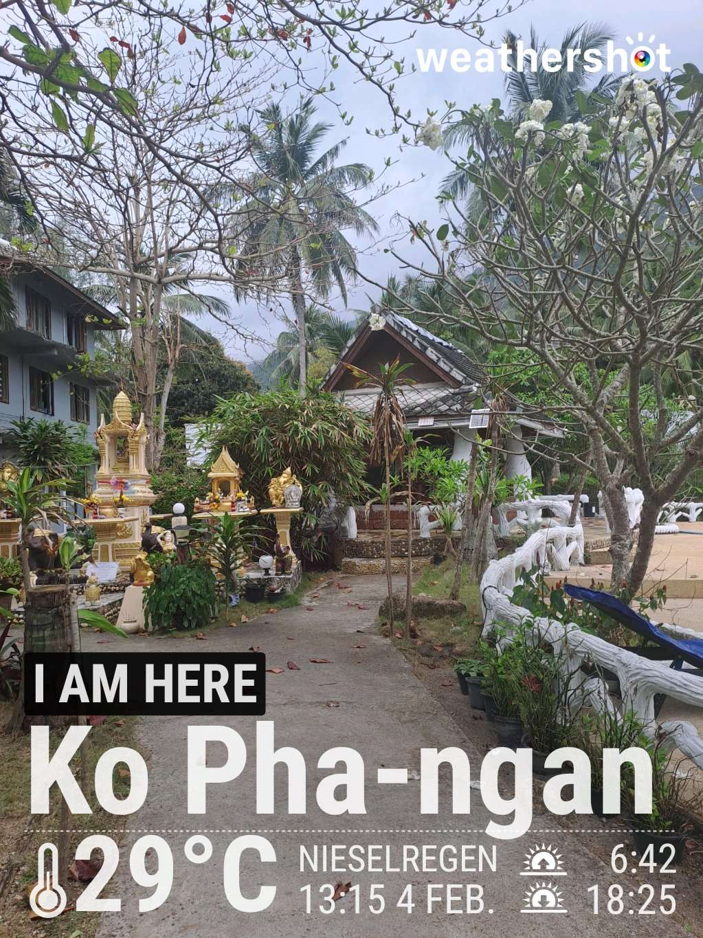 Rainy weather in Ko Pha-ngan, 29°C — February 4, 2025 (community photo)