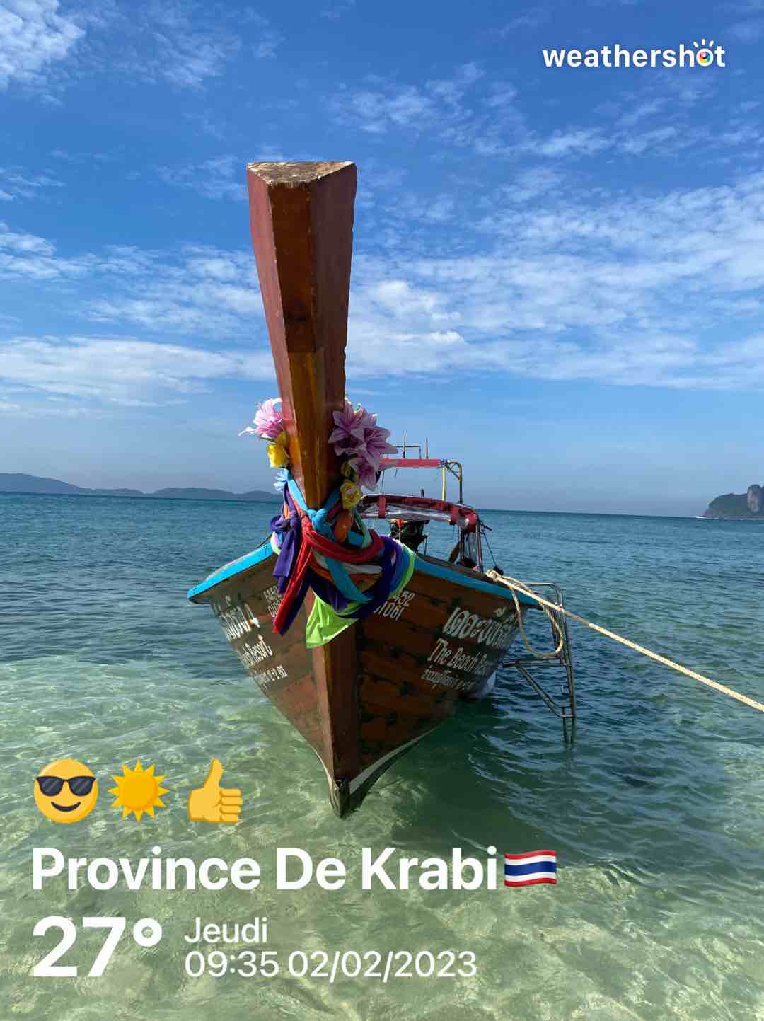 Clear weather in Ao Nang, 27°C — February 2, 2023 (community photo)