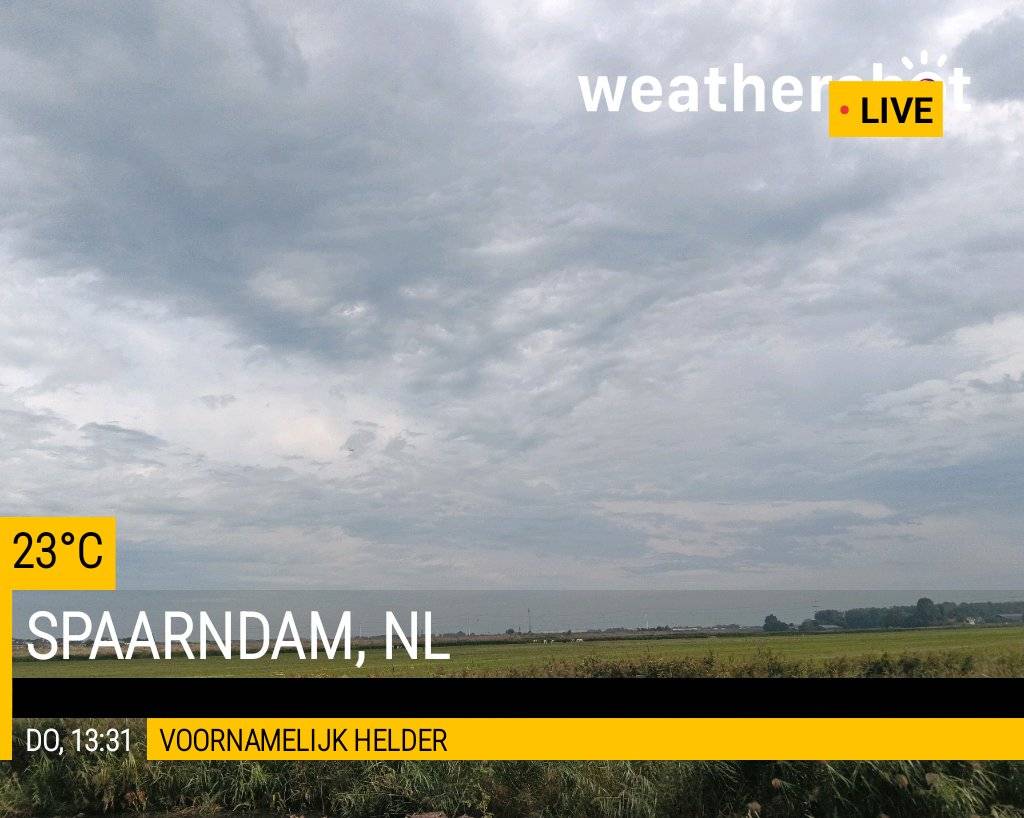 Clear weather in Spaarndam, 23°C — August 27, 2026 (community photo)