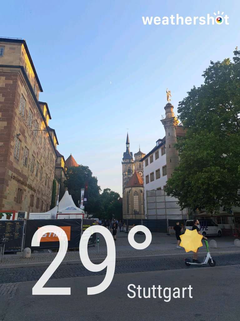 Sunny weather in Stuttgart, 29°C — July 1, 2025 (community photo)