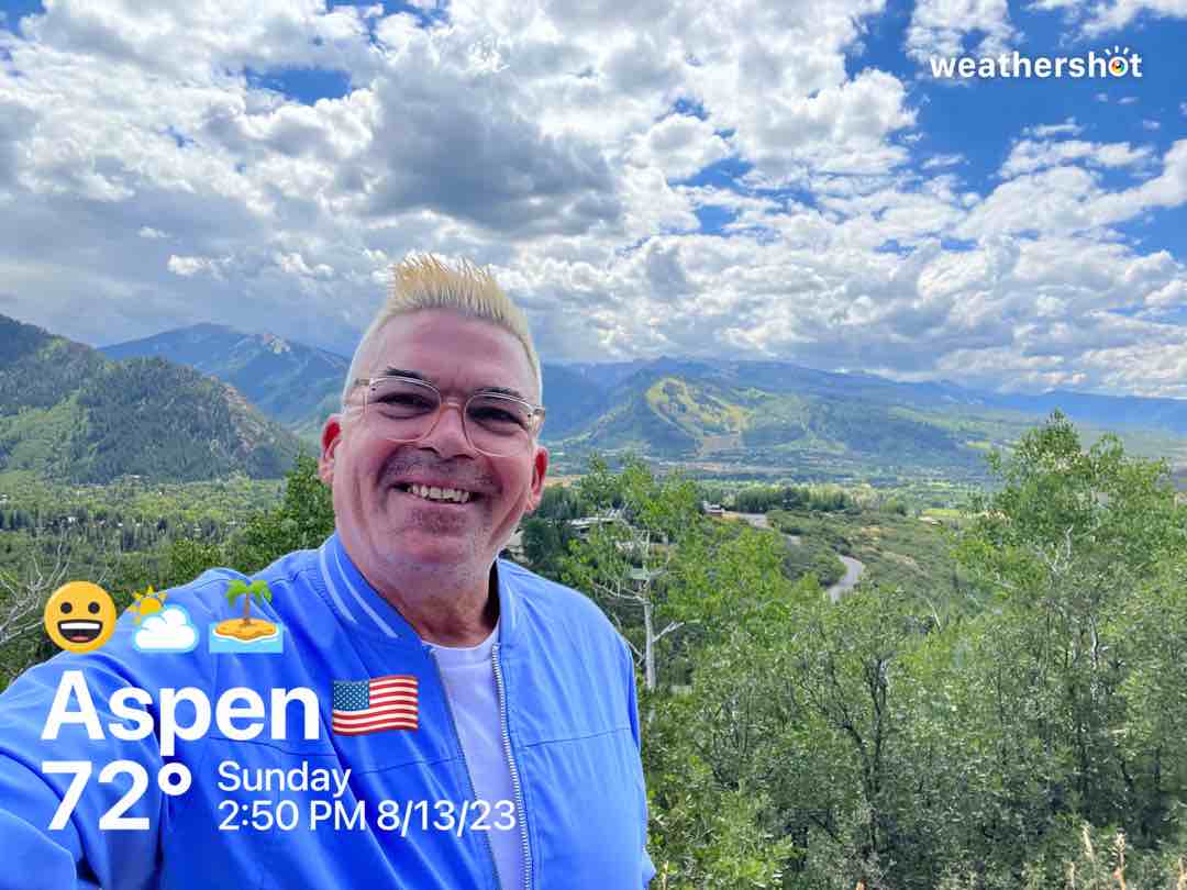 Partly cloudy weather in Aspen, 72°F — August 13, 2023 (community photo)