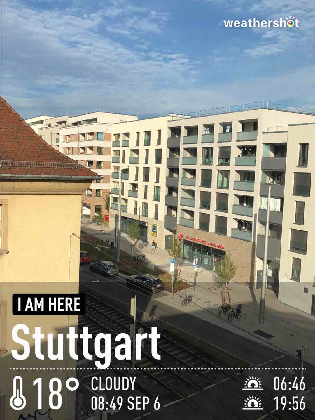 Cloudy weather in Stuttgart, 18°C — September 6, 2022 (community photo)