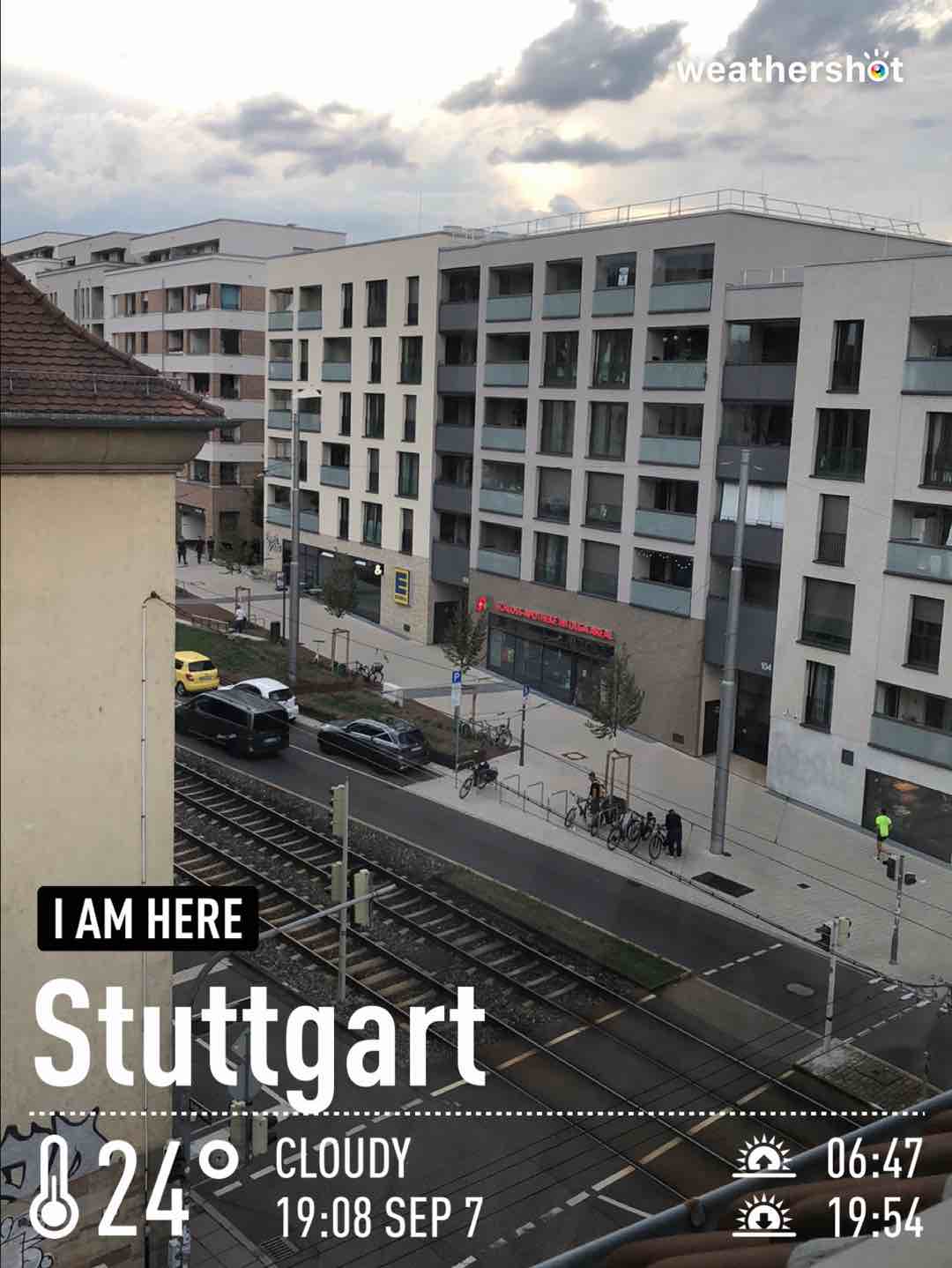 Cloudy weather in Stuttgart, 24°C — September 7, 2022 (community photo)