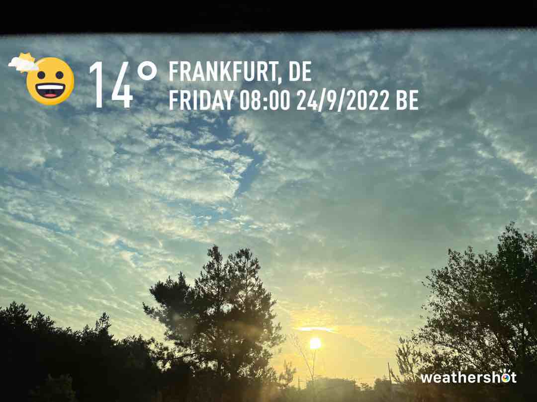 Cloudy weather in Kelsterbach, 14°C — September 24, 2022 (community photo)