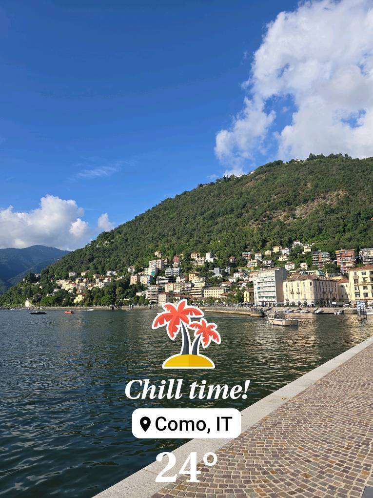Clear weather in Como, 24°C — September 6, 2024 (community photo)