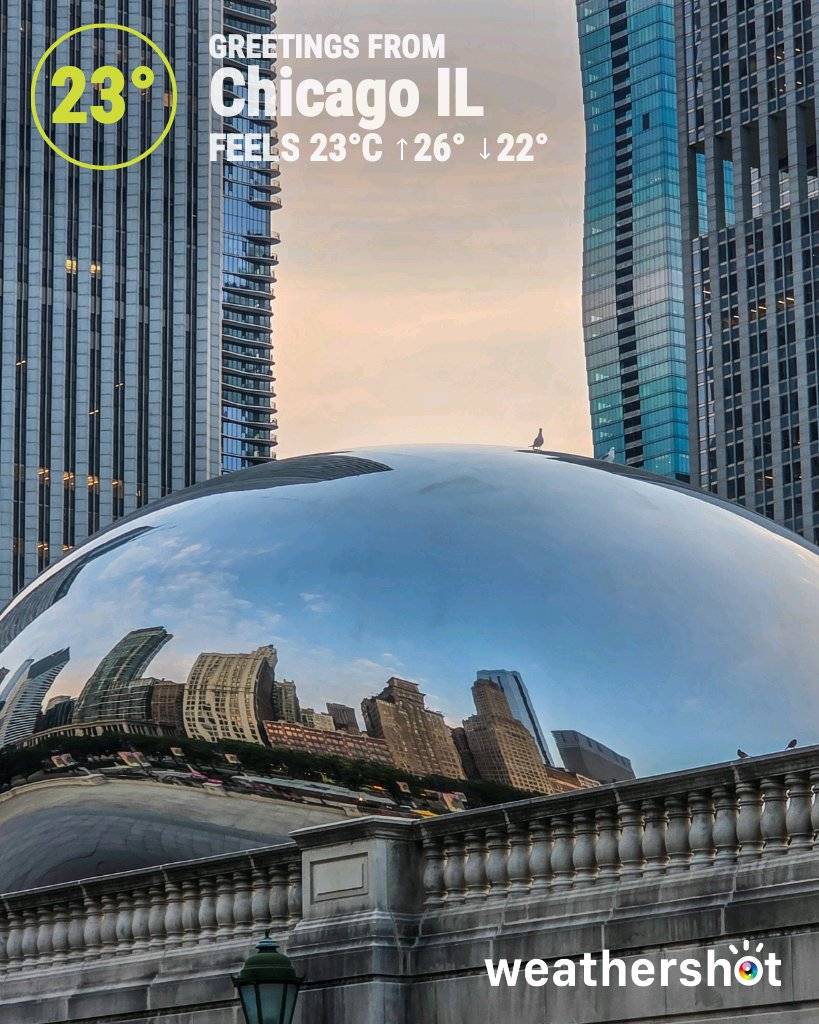 Cloudy weather in Chicago, 73°F — August 11, 2026 (community photo)