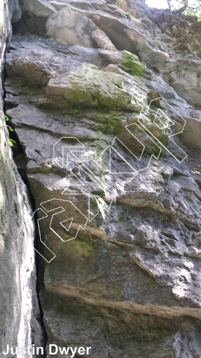 photo of Everything But The Kitchen Sink, 5.10b ★★ at Tight Canyon from Ontario: Devil's Glen