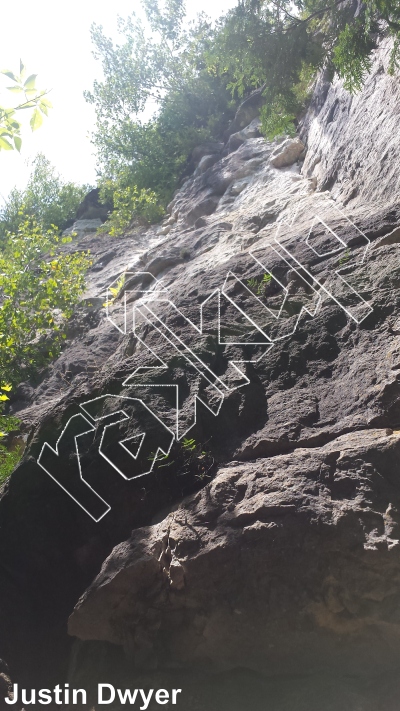 photo of I Scratched The Record, 5.8 ★★★ at Old School Wall from Ontario: Devil's Glen