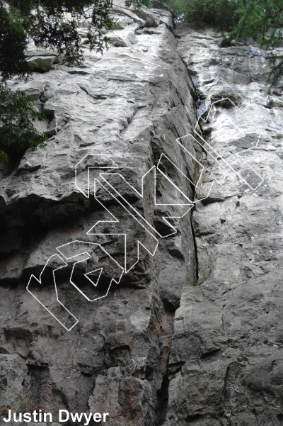 photo of Hyperion, 5.12a ★★★ at The Blank Canvas from Ontario: Devil's Glen