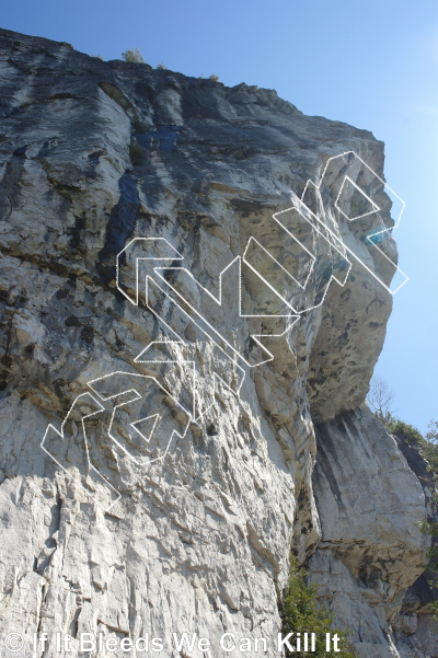 photo of Margin of Terror, 5.11b ★★★ at Lost At Sea Area ▼▼ from Lion's Head