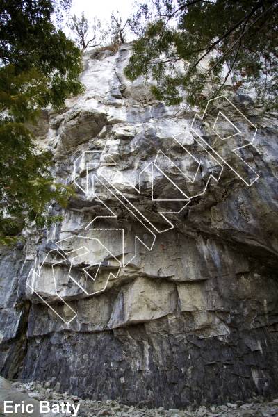 photo of Architecture and Morality, 5.13c ★★★ at Overhanging Wall from Ontario: Metcalfe
