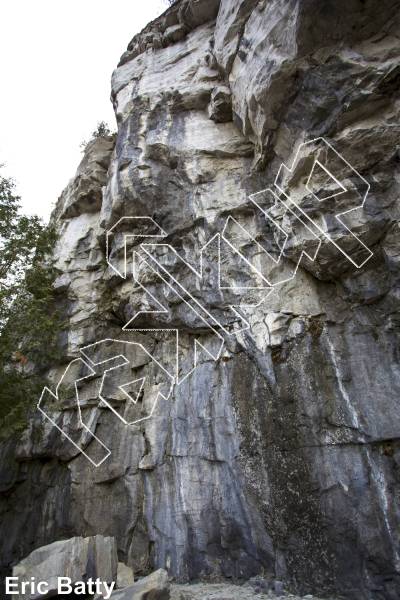 photo of White Hand, 5.12b ★★★★ at Overhanging Wall from Ontario: Metcalfe