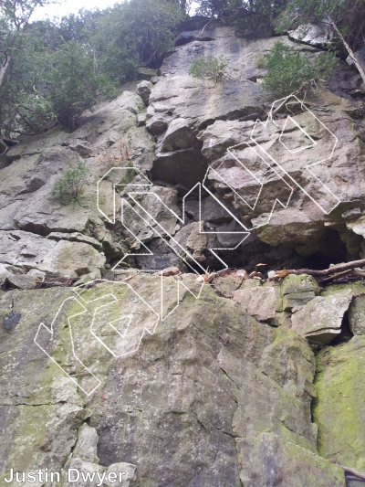 photo of Paleozoic Pain, 5.4  at The Free Ledge from Ontario: Mount Nemo