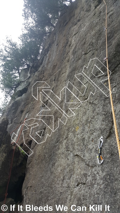 photo of Enchilada, 5.10d ★★★ at The Big Game Ledge Area from Ontario: Mount Nemo