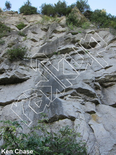 photo of Dehydrated Yuppie Brains, 5.10b ★★★ at Batcave Ledge from Ontario: Mount Nemo