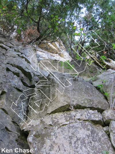 photo of Looks Dangerous, You Go First, 5.9 ★ at Batcave Ledge from Ontario: Mount Nemo