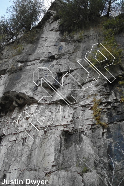 photo of Down Under, 5.10d ★ at Helmut’s Wall from Ontario: Mount Nemo