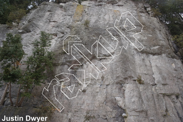 photo of Wide Load, 5.10a ★★ at Alfred Wall from Ontario: Mount Nemo