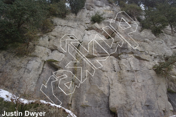 photo of Grungiest, 5.10b  at Heavy Metal Wall from Ontario: Mount Nemo