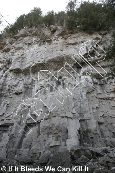 photo of Nemo Crack, 5.10c  at Central Wall from Ontario: Mount Nemo