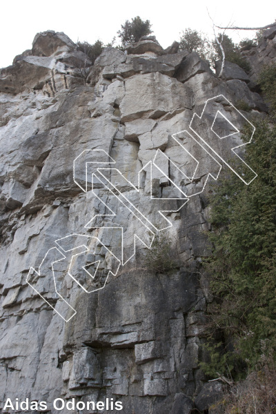 photo of Big Sky, 5.12a ★★★★ at The Big Gulp Area from Ontario: Mount Nemo