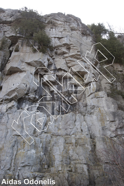 photo of Trajection, 5.9 ★★ at The Morphine Ledge from Ontario: Mount Nemo