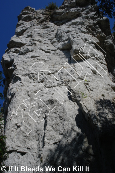 photo of Lougins Go To The Ballet, 5.11b ★★★★ at South Pinnacle Area from Old Baldy