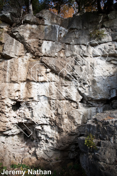 photo of Captain Caveman, 5.10a ★★★★ at Not White Bluff Area from Ontario: Rattlesnake Conservation Area