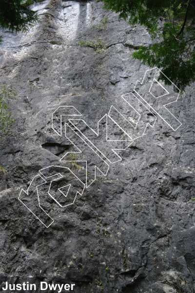 photo of Moon Dance, 5.11a ★★★ at The Yellow Card Wall from Ontario: The Swamp