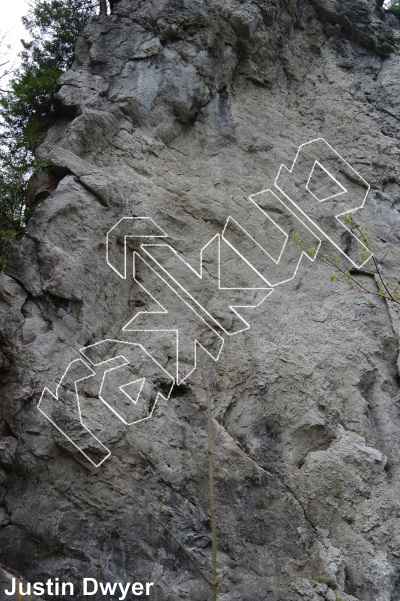 photo of The Lucifer Effect, 5.13a ★★★★★ at White Castle Wall from Ontario: The Swamp