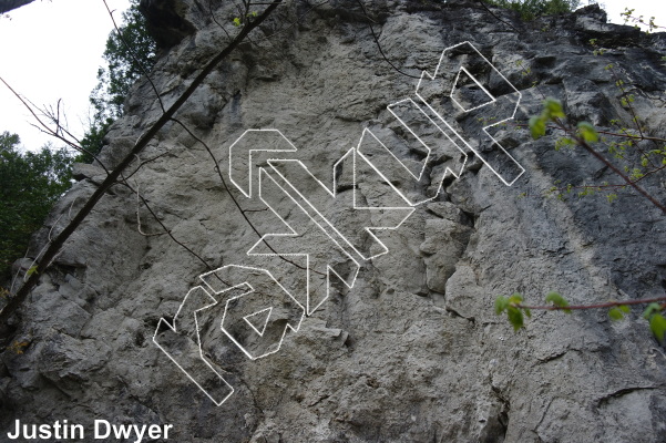 photo of Swamp Thing, 5.12c ★★★★★★ at White Castle Wall from Ontario: The Swamp