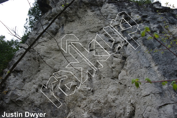 photo of The Lucifer Effect, 5.13a ★★★★★ at White Castle Wall from Ontario: The Swamp