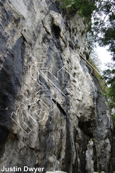 photo of Rookie Flair, 5.12d ★★ at The Big Boy Wall from Ontario: The Swamp